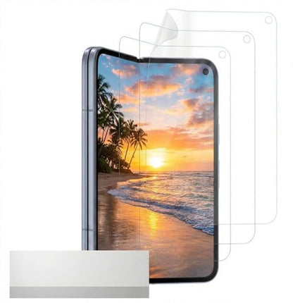 3 Pack for Samsung Galaxy Z Fold 5 Screen Protector [Not Glass], Anti-Scratch, Compatible Fingerprint, Full Adhesive Flexible Film for Samsung Galaxy Z Fold 5 - size: for Samsung Galaxy Z Fold 5