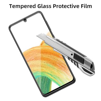 4 Pack Glass Screen Protector Compatible for Samsung Galaxy A33 5G [9H Hardness] SM-A336E HD Screen Tempered Glass, Scratch Resistant,Easy Install [Case Friendly] - size: Galaxy A33 5G