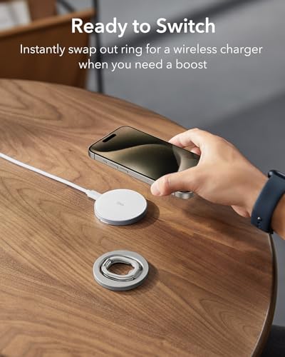 ESR Magnetic Phone Ring Holder for iPhone 17/16/15/14/13/12 - color: Natural Titanium