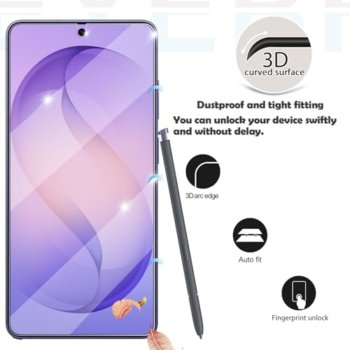 Galaxy S26 Ultra Screen Protector + Camera Lens Protector, [2 +2 Pack] [Ultrasonic Fingerprint Unlock] Full Coverage Tempered Glass Screen Protector For Samsung Galaxy S26 Ultra - size: Galaxy S26 Ultra