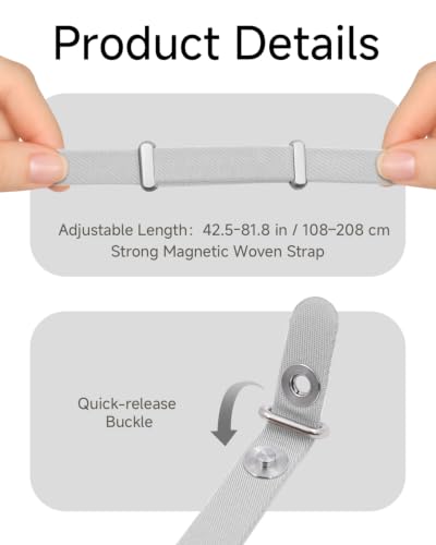 Lanyard Crossbody Strap Compatible with iPhone 17/Air/Pro/Max Phone Cases & Other Device with Dual Lanyard Holes (Gray) - color: Grey