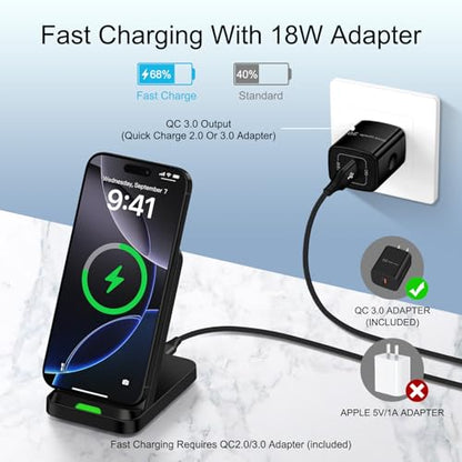 Wireless Charger Stand for Samsung Galaxy S26 S25 FE Ultra Plus S24 S23 S22