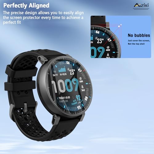 Aiziki（6 Pack Compatible for Amazfit Active Max Smart Watch Screen Protector, Full Coverag, HD Clear Easy Install, Bubble Free for Amazfit Active Max Smart Watch Screen Protector - size: RM6-Amazfit Active Max Smart Watch-US