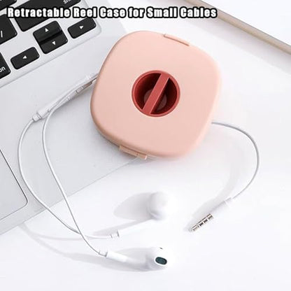 2 in 1 Cable Winder with Phone Stand, Durable Cable Organizer and Charging Stand, Portable Charging Cables Protective Case, for USB, Earphones (2BLUE) - color: 2BLUE