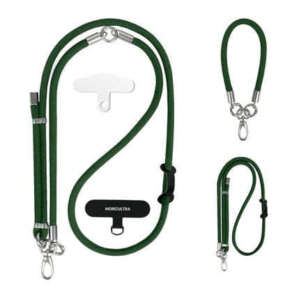 Phone Lanyard, 3 Ways to Wear: Crossbody, Neck and Wrist Strap - color: Green