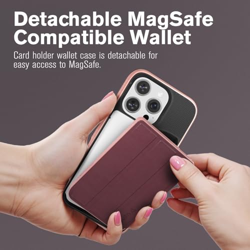 VENA vCommuteX for iPhone 16 Pro Wallet Case, Red - color: MagSafe Compatible - Red, size: iPhone 16 Pro