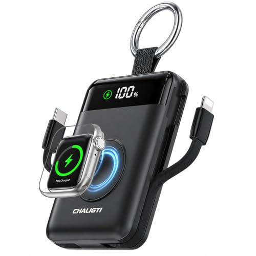 5000mAh Portable Charger w/Display,20W Power Bank&iWatch Charger - color: Black, size: 5000mAh