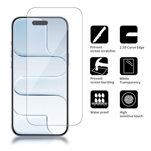 4 Pack Glass Screen Protector Compatible for iPhone Air / 17 air 6.5 inch 2025 [9H Hardness]-HD Screen Tempered Glass, Scratch Resistant,Easy Install [Case Friendly] - size: iPhone Air / 17 air