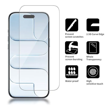 4 Pack Glass Screen Protector Compatible for iPhone Air / 17 air 6.5 inch 2025 [9H Hardness]-HD Screen Tempered Glass, Scratch Resistant,Easy Install [Case Friendly] - size: iPhone Air / 17 air
