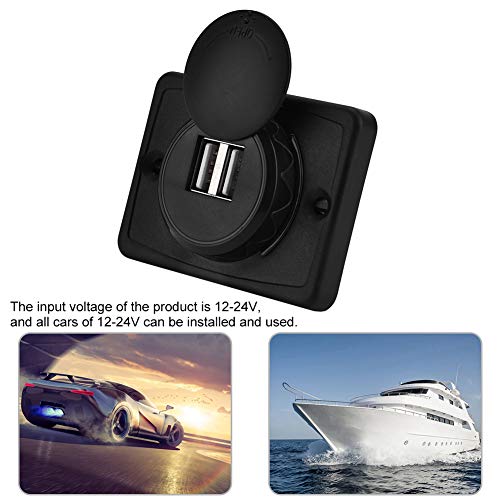 Dual USB Car Charger with LED Light Ring 3.1A Fast Charge