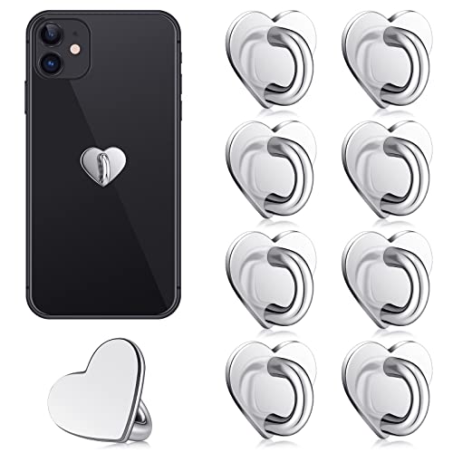 Moxweyeni 8 Pcs Heart Phone Charm Hook,Silver - color: Silver