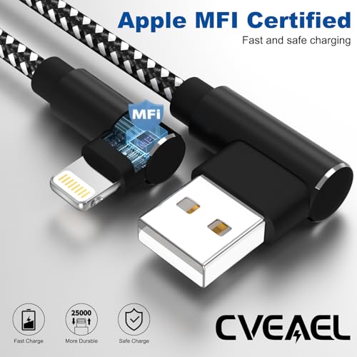 iPhone Charger 10ft 3Pack Apple MFi Certified Lightning Cable Nylon Braided