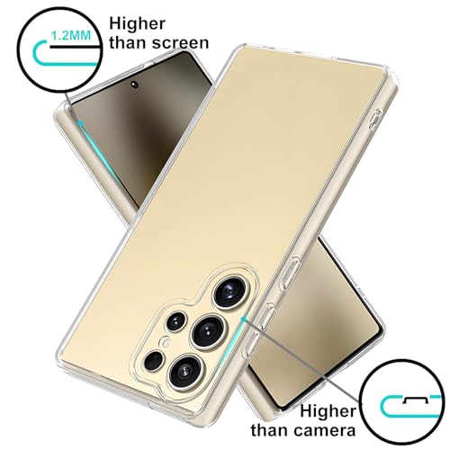 TENOC Phone Case for Samsung Galaxy S25 Ultra, Clear Case Shockproof Protective Bumper Slim Cover - color: Clear, size: S25 Ultra