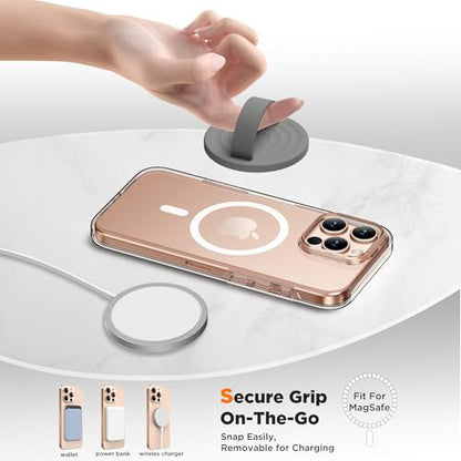 Magnetic Phone Grip for MagSafe, Silicone Ring Grip, Gray - color: Gray