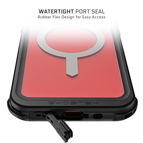 Ghostek Nautical Waterproof Apple iPhone 15 Plus Case with Holster Belt Clip - Screen & Camera Protector, MagSafe Compatible, Rugged Heavy Duty (6.7 Inch, Clear) - color: Clear, size: iPhone 15 Plus
