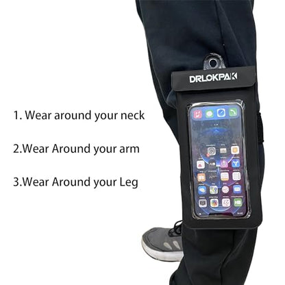 DRLOKPAK Waterproof Phone Case Armband Surfing Dry Bag Floating Waterproof Pouch Holder for iPhone 15 14 13 12 Pro Max XS Plus Se Galaxy S23 + Ultra W24 Google LG Phone up to 7inch (Orange) - color: Orange