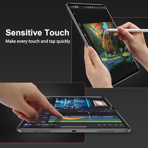 SPARIN 2 Pack Screen Protector for iPad Pro 11 inch M5 2025/M4 2024 | 9H Hardness Tempered Glass with Easy Application Tray, Face ID & Apple Pencil Compatible and Case Friendly - size: iPad Pro 11" 2025/2024
