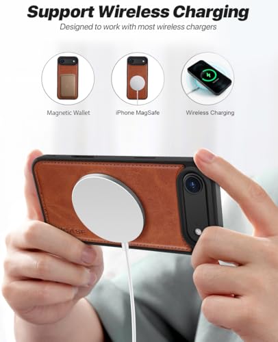 OCASE for iPhone Air Detachable Wallet Case with Card Holder, 2 in 1 PU Leather Flip Folio with RFID Blocking Stand Wrist Strap Shockproof Phone Cover 6.5 Inch 2025, Brown - color: Brown, size: iPhone Air
