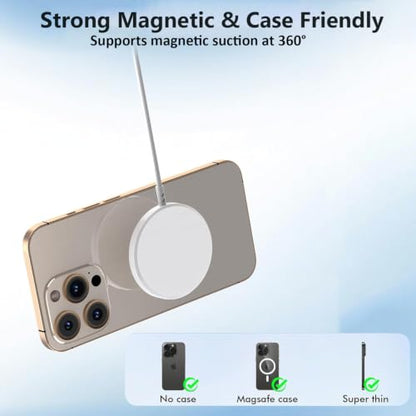 Magnetic Wireless Charger 2Pack, Long 10FT Mag-Safe Charging Pad for iPhone - size: 10FT