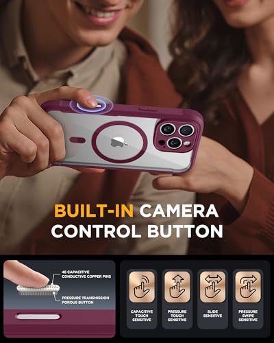 miracase Privacy for iPhone 16 Pro Max Case, 25° Anti-Spy, Plum - color: Plum, size: iPhone 16 Pro Max