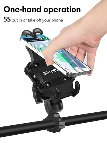 ZIDIYORUO Anti-Theft ATV Phone Mount Holder with Vibration Dampener
