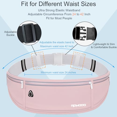 Running Belt Fanny Pack for Women, Water Resistant Waist Pack, Pink - color: 02-Pink