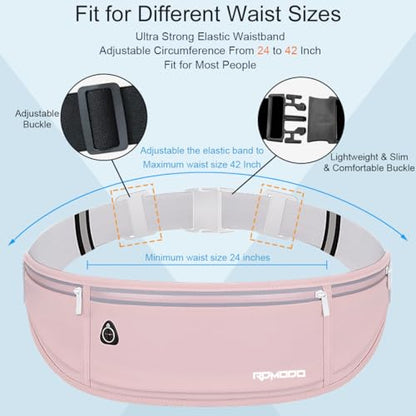Running Belt Fanny Pack for Women, Water Resistant Waist Pack, Pink - color: 02-Pink