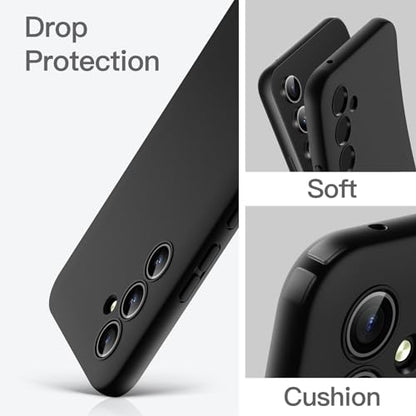 JETech Slim Case for Samsung Galaxy A54, Black | Soft TPU Design, Matte Finish, Shockproof Protection - size: Galaxy A54