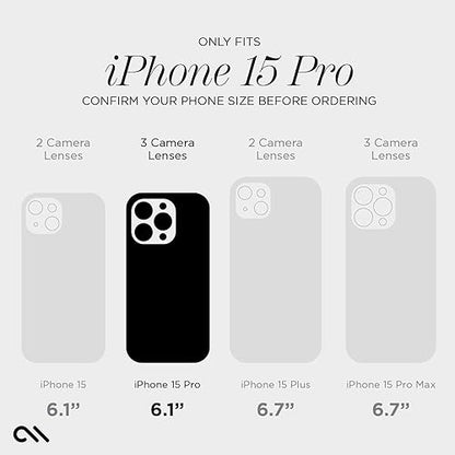 Case-Mate iPhone 15 Pro Screen Protector - 6.1 Inch - Anti-Scratch Tempered Glass with Shatter Protection - Durable 9H Glass with Touch Sensitivity, Ultra High Clarity, Case Friendly, Easy to Apply - size: iPhone 15 Pro