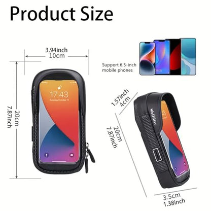WOLFILIST Phone Holder for Bike/E-Bike, Bicycle Handlebar/Top Tube Bag