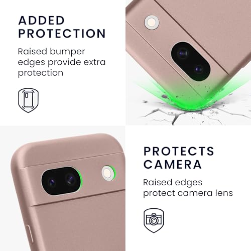kwmobile Case Compatible with Google Pixel 8a Case -Soft TPU Back Phone Cover - with Metallic Look - Metallic Arctic Berry - color: Metallic Arctic Berry