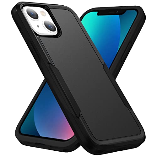 Designed for iPhone 13 Case, Heavy Duty Protection Shockproof Dropproof Dustproof Anti-Scratch Phone Case Cover for iPhone 13 -Black - color: Black, size: for iPhone 13
