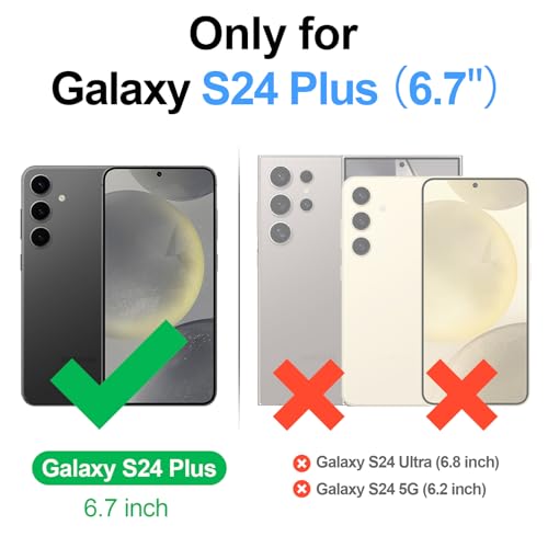 Shieldtop Compatible with Samsung Galaxy S24+ Plus Wallet Case with Card Holder,Women Men RFID Blocking PU Leather Flip TPU Protective Cover Credit Card Slots,Phone Case for S24 Plus,Black - color: Black, size: Samsung Galaxy S24 Plus - 6.7"