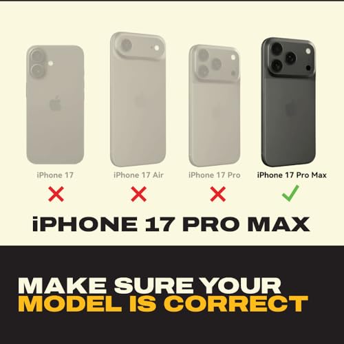 DEWALT Compatible iPhone 17 Pro Max Magnetic Case with Stand, Rugged Shockproof Cover w/ 360° Rotatable Ring Holder, Compatible with MagSafe iPhone 17 Pro Max Case Kickstand, Heavy-Duty Protective - size: iPhone 17 Pro Max