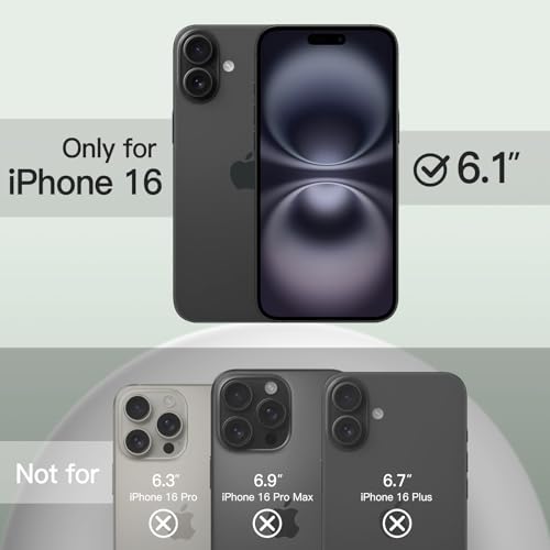 JETech Silicone Case for iPhone 16, Midnight Green | Silky Soft Touch, Shockproof Protection, Scratch Resistant, Microfiber Lining - color: Midnight Green, size: iPhone 16