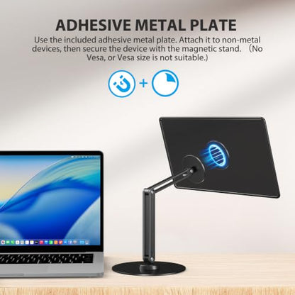 UPERFECT Magnetic VESA Stand, Adjustable Aluminum Arm for Portable Monitor - size: 19"
