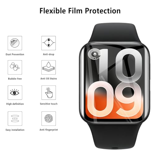 6-Pack for Xiaomi Smart Band 10 Pro Screen Protector, Soft Flexible TPU Ultra-Thin Self-Healing Bubble-Free Protective Film for Xiaomi Band 10 Pro, HD Clear Case-Friendly Easy Installation - size: Xiaomi Smart Band 10 Pro
