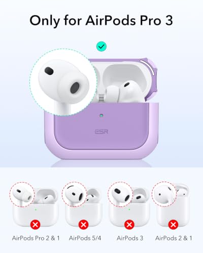 ESR for AirPods Pro 3 Case, Compatible with MagSafes, Purple - color: Purple, size: AirPods Pro 3 Case