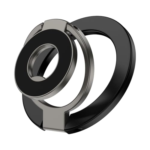 Magnetic Phone Ring Holder for Samsung Galaxy S26 S25 Ultra S25 S24 FE S24 - color: black