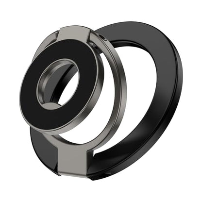 Magnetic Phone Ring Holder for Samsung Galaxy S26 S25 Ultra S25 S24 FE S24 - color: black