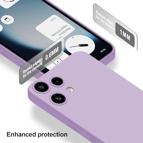 Silicone Case for Nothing Phone 3A Lite, Purple | Soft Silicone Silky Touch Easy Clean, Shockproof Slim Phone Cover, Upgraded Camera Protection, Anti-Scratch Microfiber Lining - color: Purple, size: Nothing Phone 3A Lite
