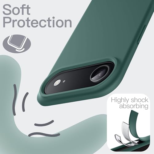 JETech Silicone Case for iPhone Air, Midnight Green | Silky Soft Touch, Shockproof Protection, Scratch Resistant, Microfiber Lining - color: Midnight Green, size: iPhone Air