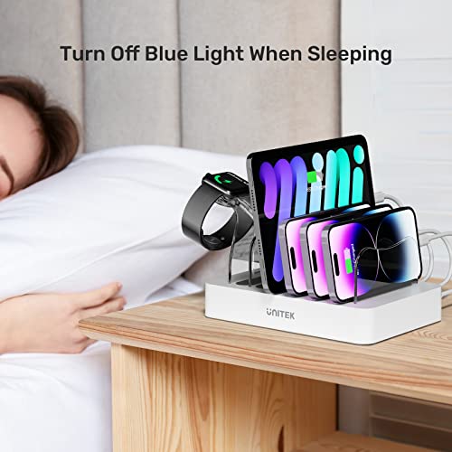 Unitek Fast Charging Station for Multi Devices, 6 Ports Charger with QC 3.0