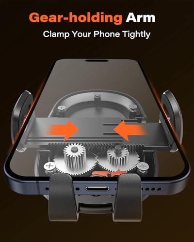 APPS2Car Car Phone Holder Military-Grade Suction Cup Dashboard Windshield - color: Black_Non-Adjustable Feet