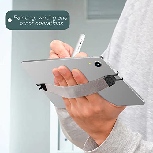 YUNLEI Tablet Stand,Phone Holder,Tablet Holder,Elastic Band Tablets Holder Strap One Hand Anti-Slip Finger Grip Tablets Strap with Metal Bracket Holder Mount