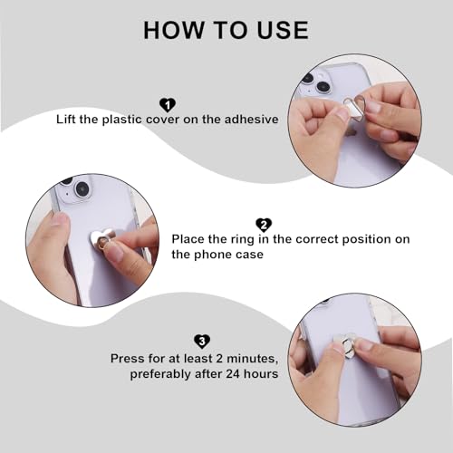 8pcs Heart Phone Charm Holder, 1inch Cell Phone Charm Hook - color: silver, size: 2.5cm