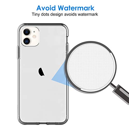 JETech Case for iPhone 11, Anti-Yellowing, Grey | Shockproof Protection, Scratch Resistant Hard PC Back, Durable Transparent TPU Bumper - color: Grey