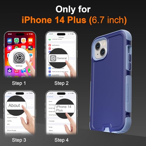 Follaroma Magnetic for iPhone 14 Plus Case, Heavy Duty Cases, Blue-Purple | Compatible with MagSafe, Heavy Duty Shockproof,Military-Grade Anti-Drop Protective,Dual Layer Magnetic Protection Phone Cover - color: Blue-Purple, size: iPhone 14 Plus 6.7''