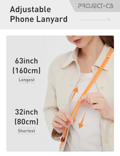 Cell Phone Lanyard 1,Phone Tether Tab 2,Crossbody Strap,Lanyards for Around the Neck,Adjustable Strap 80-160cm (White-Black-B) - color: White-black-b