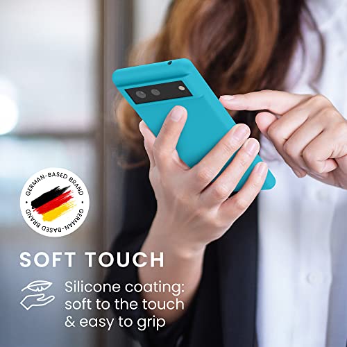 kwmobile Case Compatible with Google Pixel 6 Case - TPU Silicone Phone Cover with Soft Finish - Cool Glacier - color: Cool Glacier, size: Pixel 6